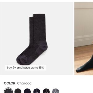Classic Charcoal Dress Socks for Men